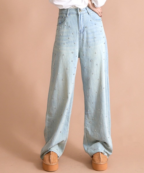 「paravion」 デニムパンツ SMALL ブルー レディース_画像8