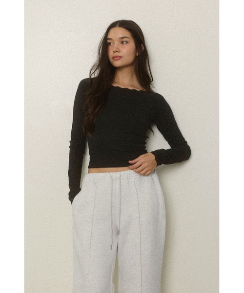 ALEXIA STAM（アリシアスタン） tシャツ Wellness Lace Long Sleeve