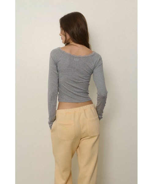 ALEXIA STAM（アリシアスタン） tシャツ Wellness Lace Long Sleeve