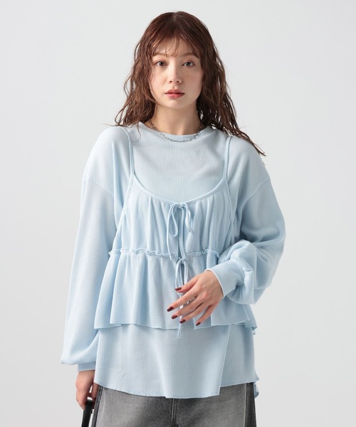 【新品未使用】フリル付き 長袖 80cm BAYFLOW（ベイフロー） tシャツ 「WEB限定/セットアップでも別々でも