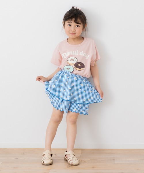 chil2 スカート 総柄キュロット スカートパンツ キッズ 子供服 女の子