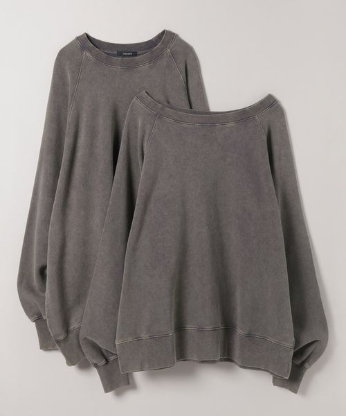 「JEANASIS」 スウェットカットソー MEDIUM ボルドー レディース_画像7