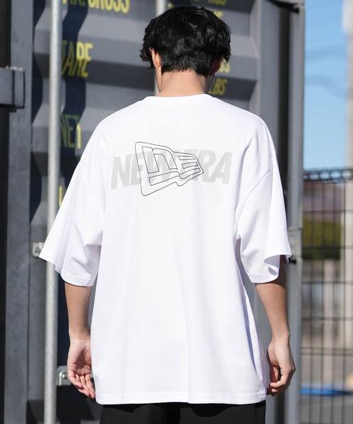 ニューエラ tシャツ 速乾 NEW ERA/ニューエラ 半袖 Tシャツ オーバーサイズド Overlap Logo パフォーマンスアパレル バックプリント 吸汗速乾 | NEW ERA | 04