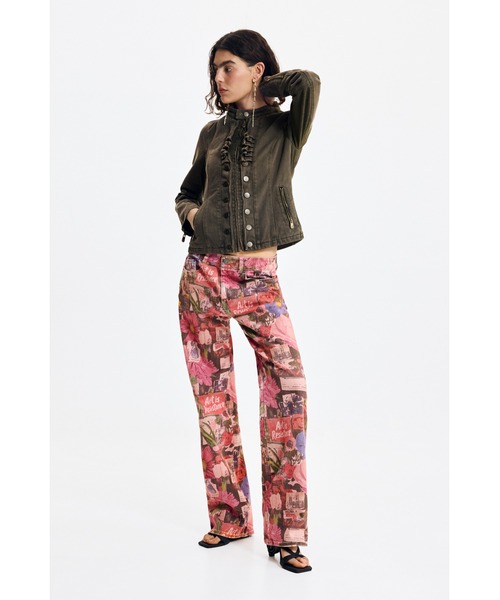 Desigual（デシグアル） ブルゾン アウター フリルスタンドカラー 