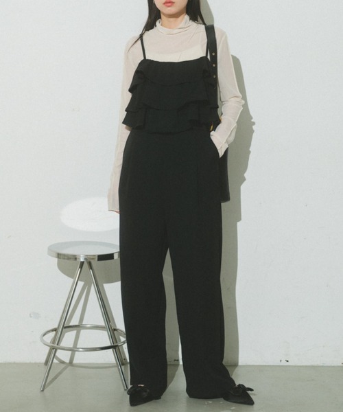 「VANNIE U」 オーバーオール FREE ブラック レディース_画像5