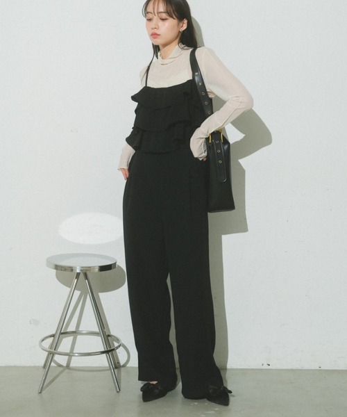 「VANNIE U」 オーバーオール FREE ブラック レディース_画像7