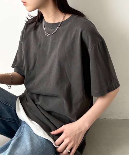 Niell tシャツ 半袖 ハイグレードコットンガーメントダイTシャツ/5.6