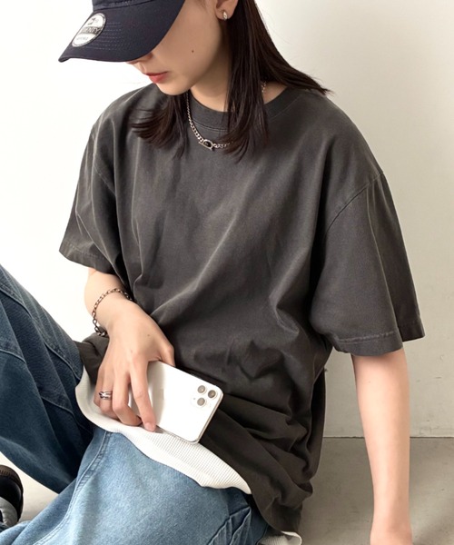 Niell tシャツ 半袖 ハイグレードコットンガーメントダイTシャツ/5.6