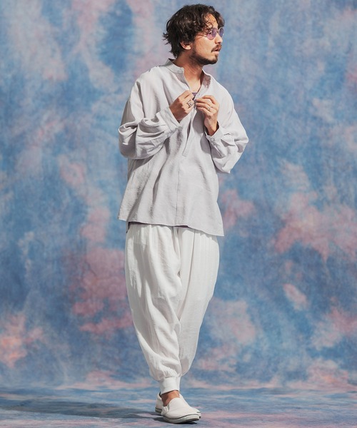 「Jih Nunc」 イージーパンツ L ライトグレー メンズの画像
