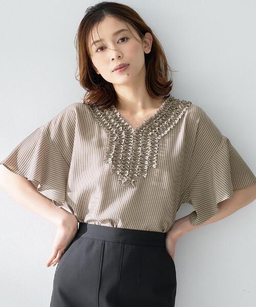 UNTITLED（アンタイトル） ブラウス シャツ 半袖 「接触冷感/通気性