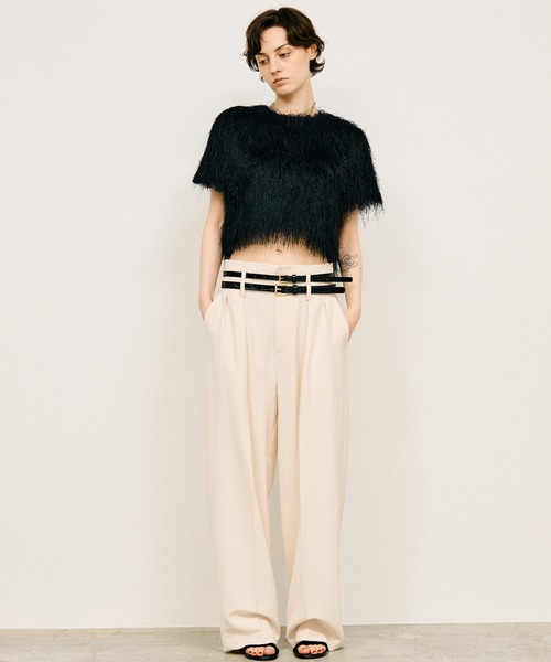 スラックス パンツ 「2026Summer Pre-Order」ダブルベルトスラックス / Double Belt Slacks レディースの画像