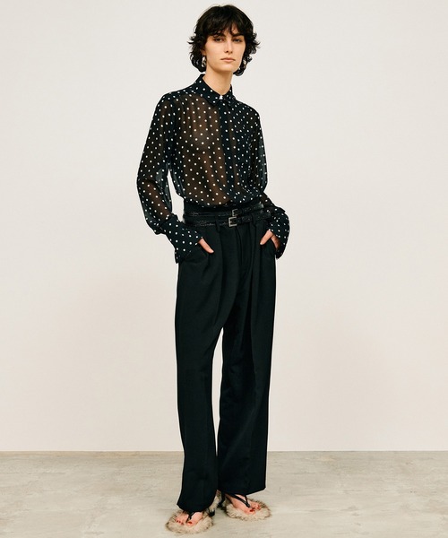 スラックス パンツ 「2026Summer Pre-Order」ダブルベルトスラックス / Double Belt Slacks レディースの画像