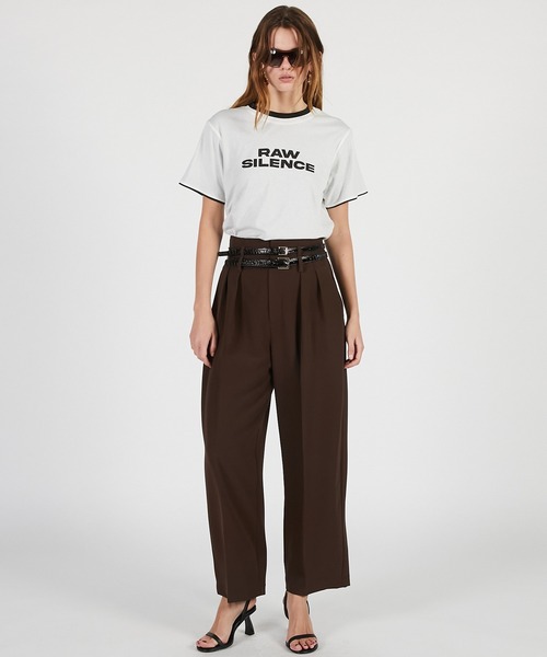 スラックス パンツ 「2026Summer Pre-Order」ダブルベルトスラックス / Double Belt Slacks レディースの画像