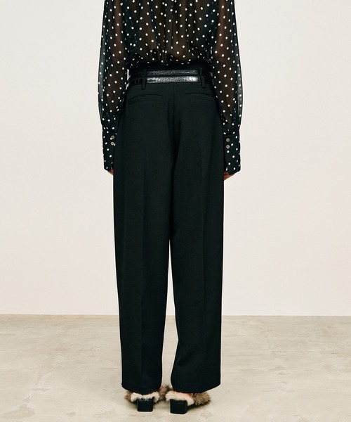 スラックス パンツ 「2026Summer Pre-Order」ダブルベルトスラックス / Double Belt Slacks レディースの画像