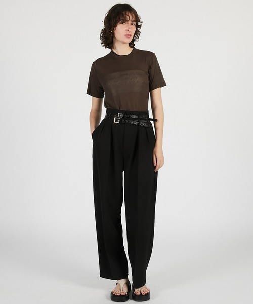 スラックス パンツ 「2026Summer Pre-Order」ダブルベルトスラックス / Double Belt Slacks レディースの画像
