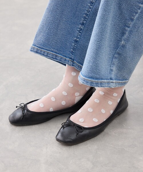 ROPE' PICNIC（ロペ ピクニック） 靴下 ドット柄シースルーソックス
