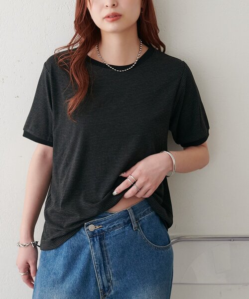 Discoat（ディスコート） tシャツ 半袖 「WEB限定」リンガーシアー