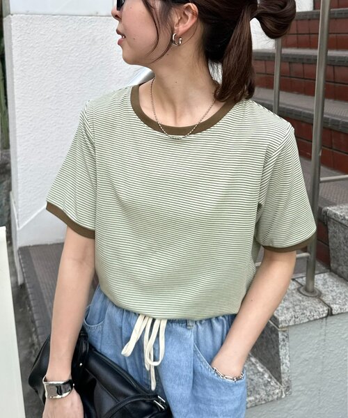 Discoat（ディスコート） tシャツ 半袖 「WEB限定」リンガーシアー