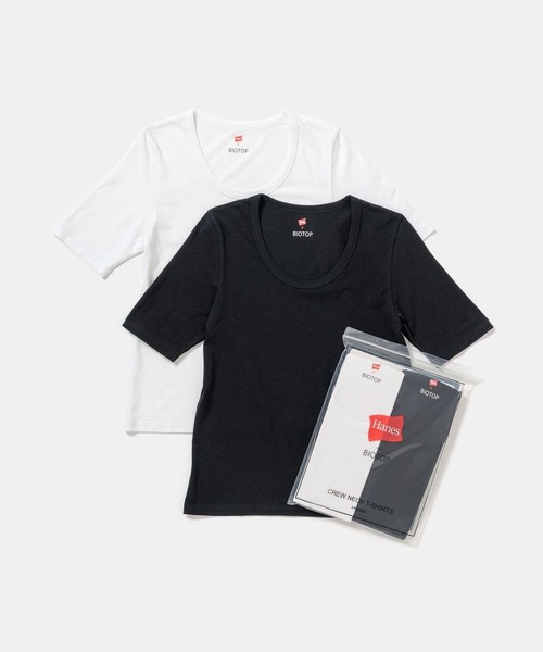 tシャツ WOMEN「Hanes for BIOTOP」TRIBLEND CREW NECK T-SHIRTS 2P EX レディースの画像