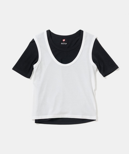 tシャツ WOMEN「Hanes for BIOTOP」TRIBLEND CREW NECK T-SHIRTS 2P EX レディースの画像