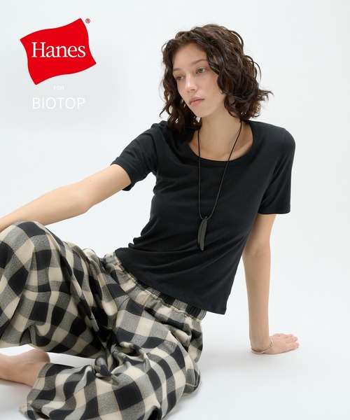 tシャツ WOMEN「Hanes for BIOTOP」TRIBLEND CREW NECK T-SHIRTS 2P EX レディースの画像