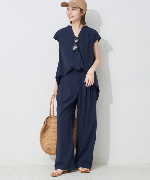 SLOBE IENA パンツスーツ　ネイビー　38 SLOBE IENA（スローブイエナ） セットアップ 38 ネイビー レディース
