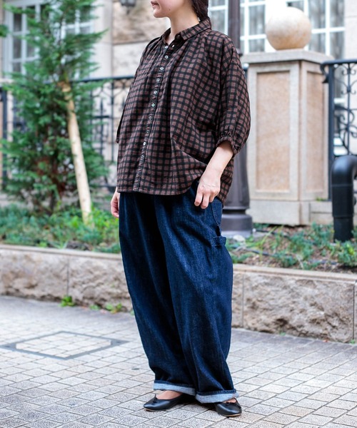 Brocante ブラウス シャツ 「Brocante / ブロカント」 チェック 