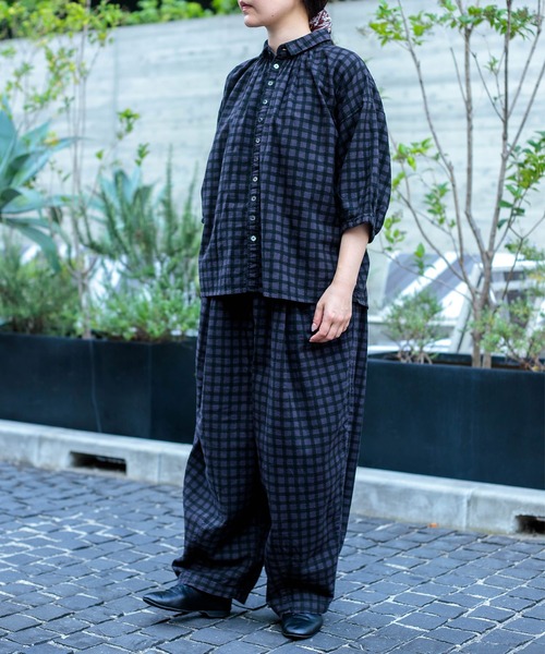 Brocante ブラウス シャツ 「Brocante / ブロカント」 チェック 