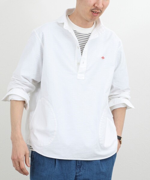 Danton（ダントン） 長袖ポロシャツ 42 キナリ メンズ : ZOZOTOWN