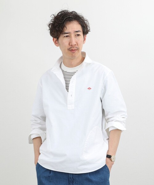 Danton（ダントン） 長袖ポロシャツ 42 キナリ メンズ : ZOZOTOWN