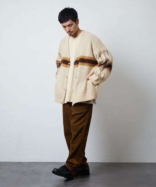 「PENDLETON」 ニットカーディガン LARGE オフホワイト メンズ_画像3
