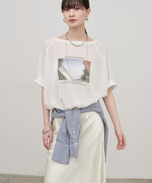 tシャツ 「LARUTA」フォトロゴニットTEE レディース | LARUTA | 01