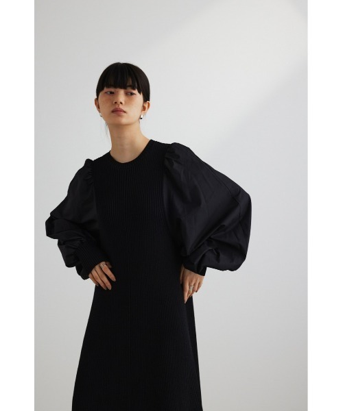 「STYLEMIXER」 ニットワンピース MEDIUM ブラック レディース_画像3
