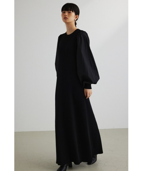 「STYLEMIXER」 ニットワンピース MEDIUM ブラック レディース_画像4