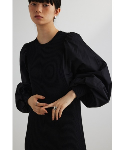 「STYLEMIXER」 ニットワンピース MEDIUM ブラック レディース_画像6