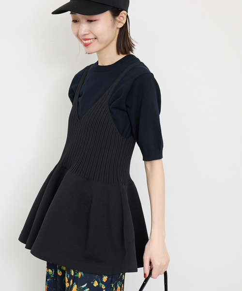 SLOBE IENA - 新品！スローブイエナ　ペプラムビスチェ SLOBE IENA（スローブイエナ） ニット セーター 「WEB限定/追加2