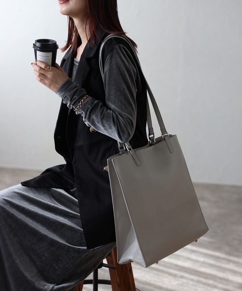 「GUSCIO」 2WAYバッグ FREE グレー レディース_画像3