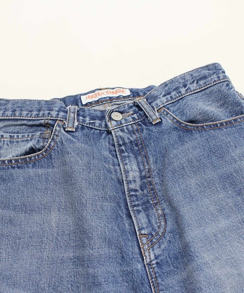 「RNA」 デニムパンツ MEDIUM ライトインディゴブルー レディース_画像4