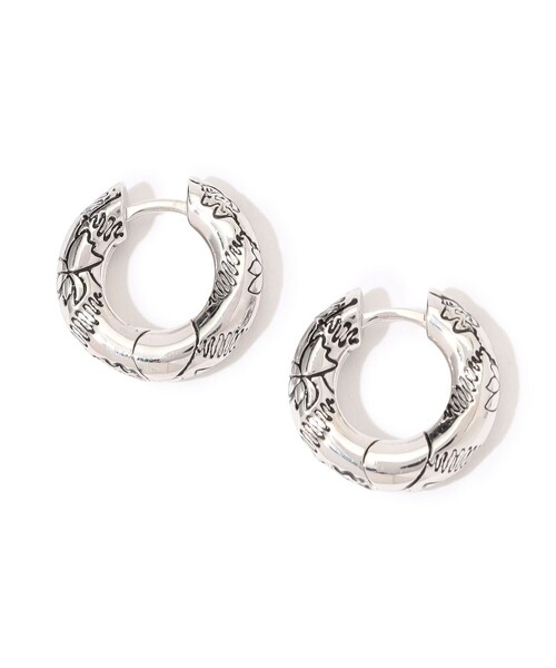 ピアス avgvst Black Millefleurs Hoop ピアス レディースの画像