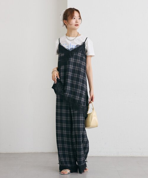 mystic（ミスティック） パンツ 「2サイズ展開」裾レースチェック