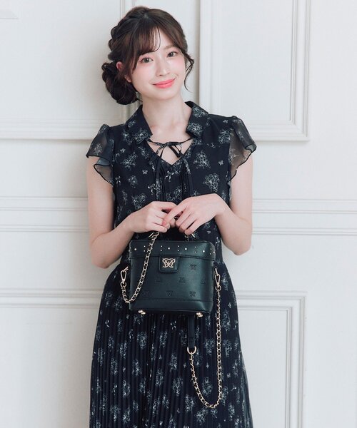 Aimerianejoie ワンピース 半袖 Aimerianejoie総柄ロングワンピース