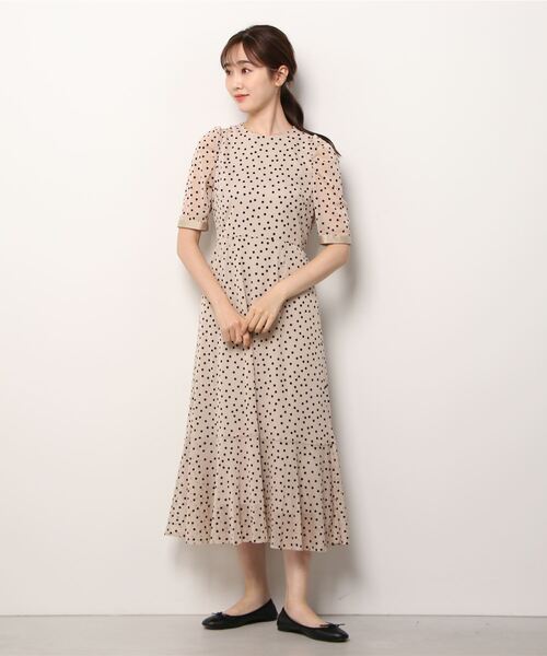 「ships little black」 半袖ワンピース ONE SIZE ベージュ レディース_画像2