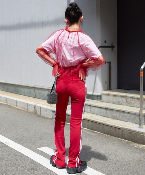「Narcissus」 イージーパンツ FREE レッド レディース_画像8