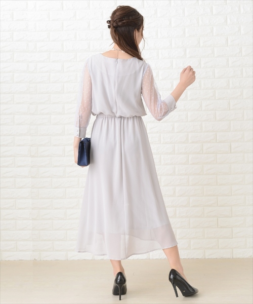 LADYドットチュールプリーツドレス　✨期間限定値下げ中✨ LAGUNAMOON（ラグナムーン）の「LADYドットチュールプリーツ