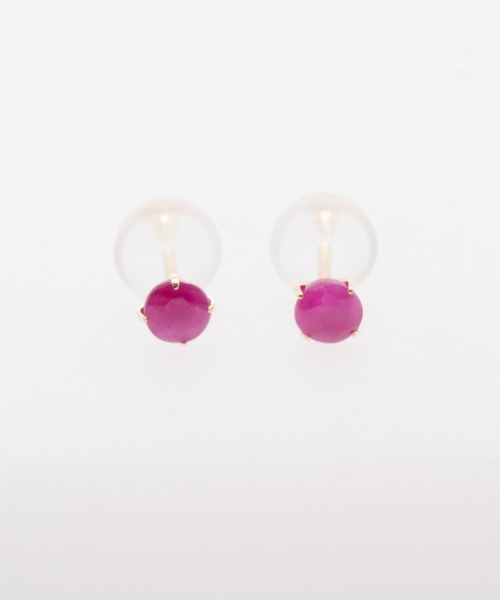 sowi ピアス K10 誕生石 天然石 スタッド ピアス 全4種類 レディース