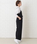 サロペット オーバーオール ゆったりワイドサロ...の詳細画像2