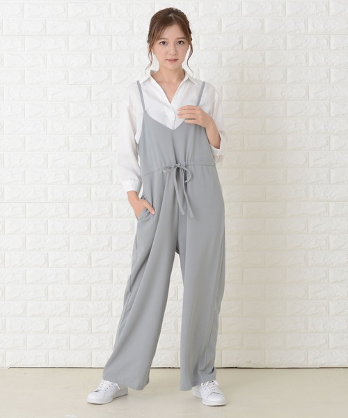 サロペット・オーバーオール・オールインワン Petal lace overalls (Ice gray) Petal lace overalls Ice gray サイズ1