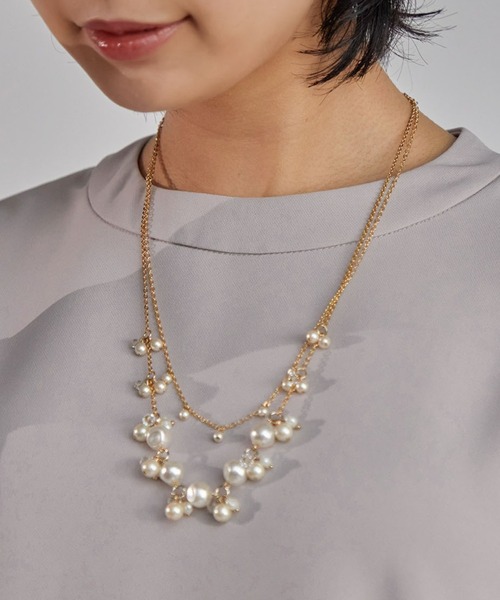 Dorry Doll（ドリードール） ネックレス ランダムパールミックス 2連