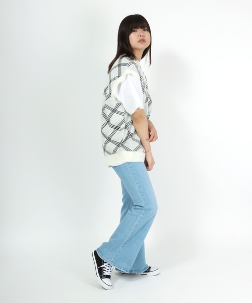 Supreme チェック柄デニムベスト L Supreme チェック柄デニムベスト L