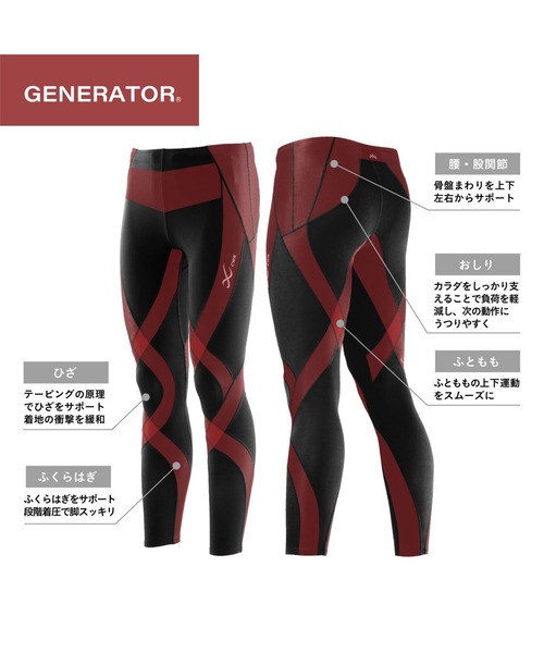 CWX GENERATOR メンズ レギンス S CW-X ワコール メンズ スポーツボトム 下半身フルサポート